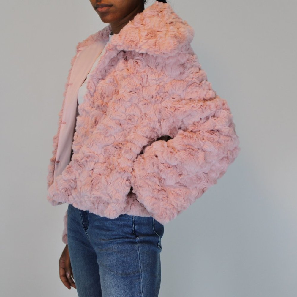 Pink furry jacket